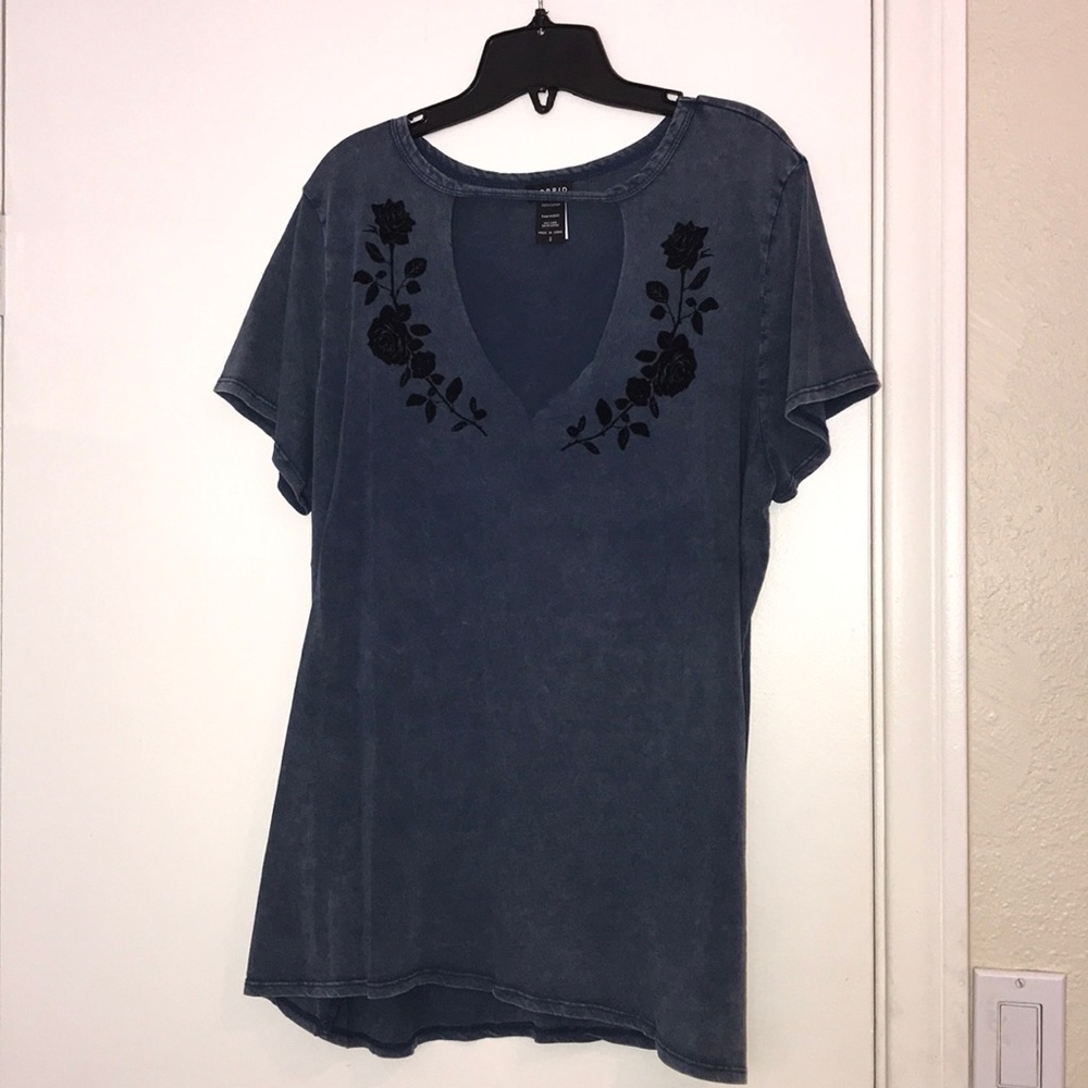 Blue VNeck Top